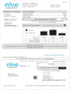 美国德克萨斯州 Cirro 能源公用事业账单 Word 和 PDF 模板（3 页）USA Texas Cirro Energy Utility Bill Word And PDF Template (3 Pages)-帮司令
