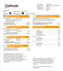 美国犹他州康卡斯特公用事业账单Word和PDF模板版本2USA Utah Comcast Utility Bill Word And PDF Template Version 2-帮司令