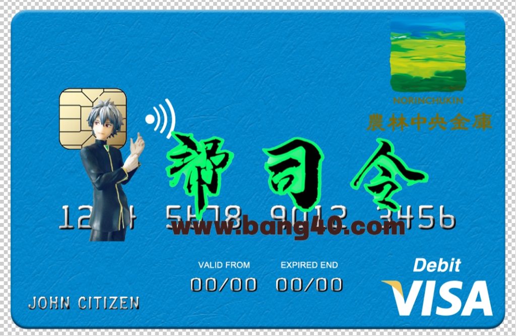 日本农林中央银行 Visa 卡 PSD 模板