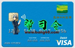 日本农林中央银行 Visa 卡 PSD 模板Japan Norinchukin Bank visa Card PSD Template-帮司令