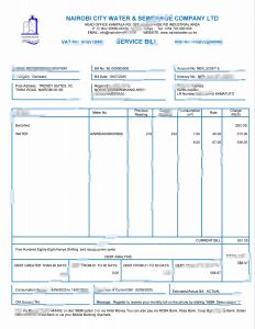 肯尼亚水电费账单模板PDFKenya utility bill template PDF-帮司令