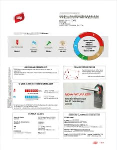 葡萄牙EDP公用事业账单Word和PDF模板Portugal EDP Utility Bill Word And PDF Template-帮司令