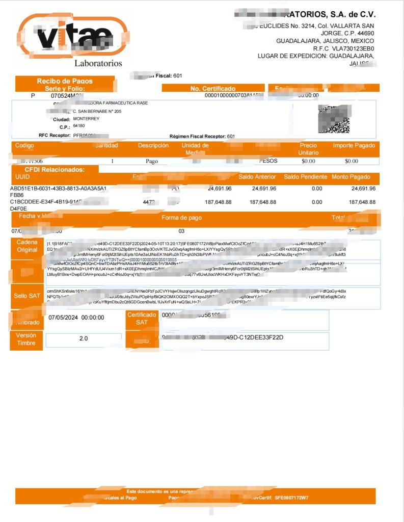 墨西哥 SAT 发票 (CFDI) 模板（Word 和 PDF 格式）