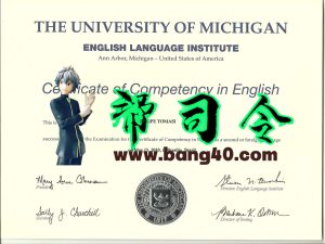 密歇根大学证书 PSD 模板University Of Michigan Certificate PSD Template-帮司令