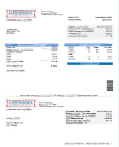 美国密苏里州独立市公用事业账单Word和PDF模板USA Missouri Independence Utilities Utility Bill Word And PDF Template-帮司令