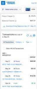 美国运通美国信用卡对账单American Express USA Credit Card Statement-帮司令