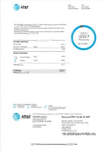 Att 公用事业账单模板（Word 和 PDF 格式）Att Utility Bill Template in Word And pdf Format-帮司令