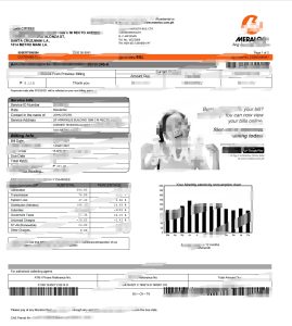 菲律宾 Meralco 电力账单 Word 和 PDF 模板Philippines Meralco Electricity Utility Bill Word And PDF Template-帮司令