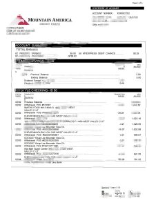 美国 Mountain America 信用合作社银行对账单 Word 和 PDF 模板USA Mountain America Credit Union Bank Statement Word Aand PDF Template-帮司令