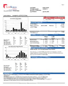 美国西北能源公用事业账单Word和PDF模板USA NorthWestern Energy Utility Bill Word And PDF Template-帮司令