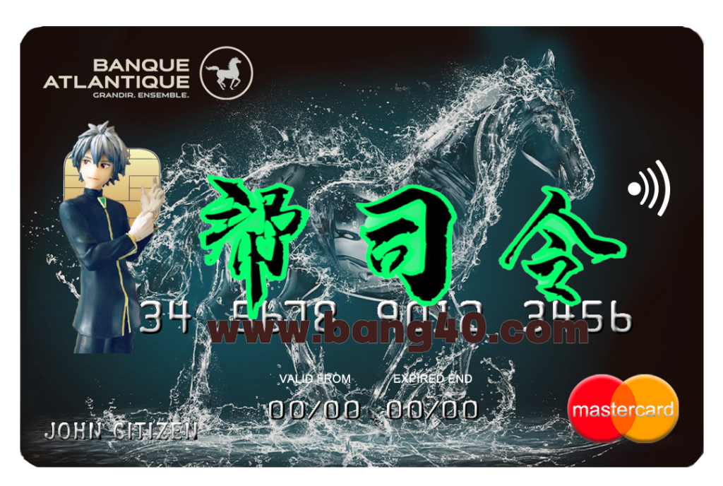 布基纳法索大西洋银行万事达信用卡模板