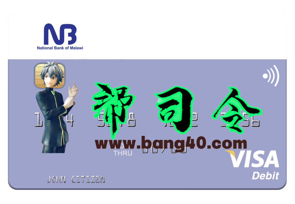 马拉维国家银行 Visa 卡 PSD 模板