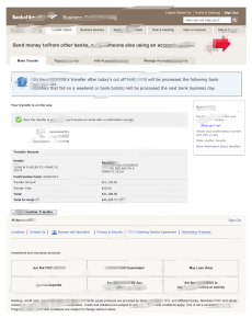 美国银行汇款收据模板Bank of America Money Transfer Receipt Template-帮司令