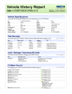 美国车辆历史报告pdf模板（V2）US Vehicle History Report PDF Template (V2)-帮司令