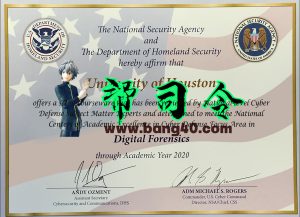 休斯顿大学证书 PSD 模板University of Houston Certificate PSD Template-帮司令