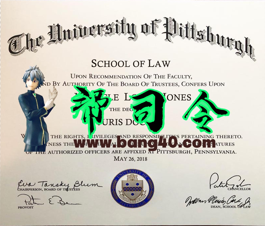 匹兹堡大学证书 PSD 模板