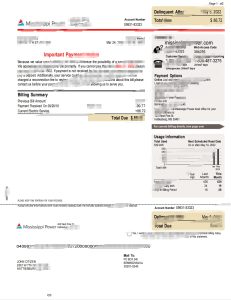 美国密西西比州电力账单Word和PDF模板（2页）USA Mississippi Power Utility Bill Word And PDF Template (2 pages)-帮司令