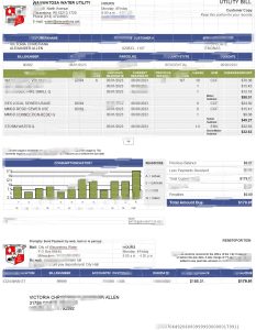 威斯康星州沃瓦托萨水费账单模板Wisconsin Wauwatosa Water Utility Bill Template-帮司令