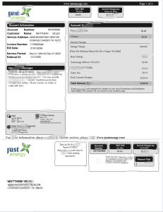 美国公平能源公用事业账单指南模板（Word 和 PDF 格式）United States Just Energy Utility Bill Guide Template in Word and PDF format-帮司令