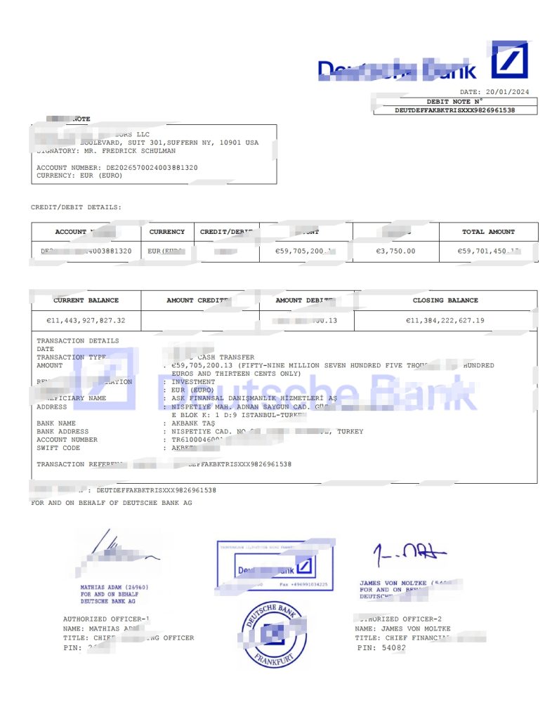 德意志银行借记单模板（Word 和 PDF 格式）