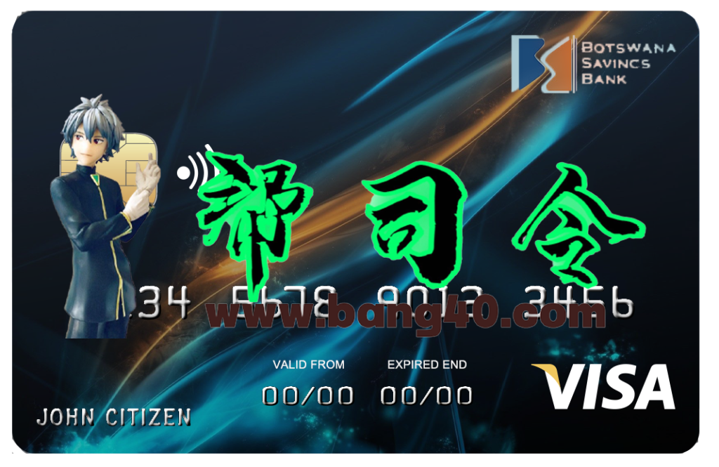 博茨瓦纳储蓄银行 Visa 卡 PSD 模板