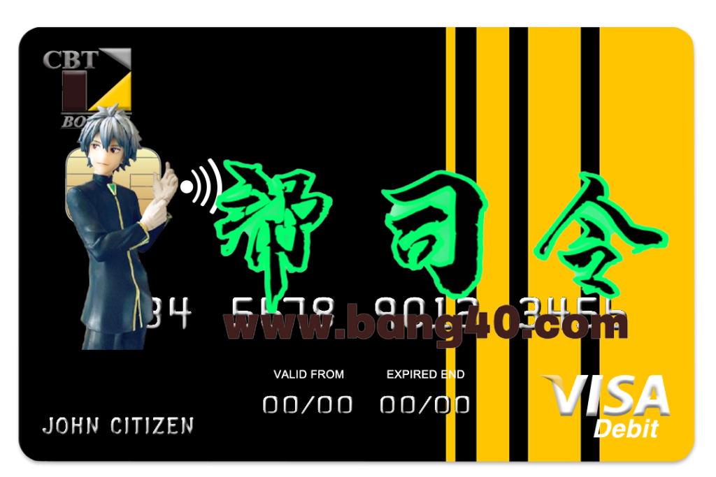 乍得商业银行 Visa 卡 PSD 模板
