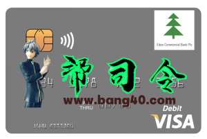 南苏丹伊甸园商业银行 Visa 借记卡 PSD 模板South Sudan Eden Commercial Bank Visa Debit Card PSD Template-帮司令