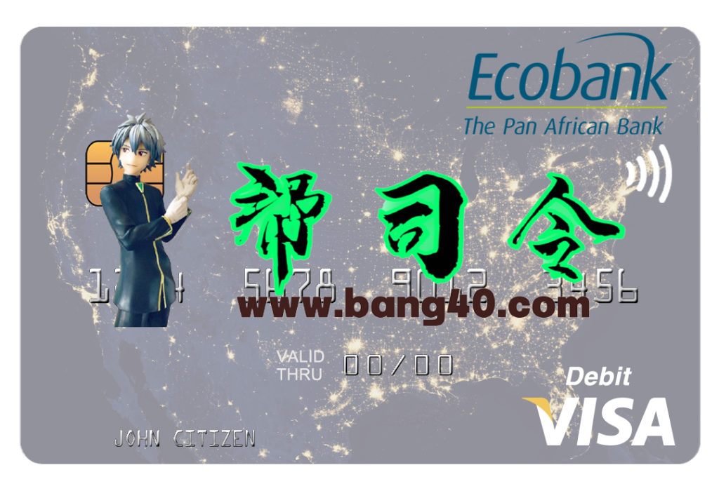 尼日尔 Ecobank Visa 借记卡 PSD 模板