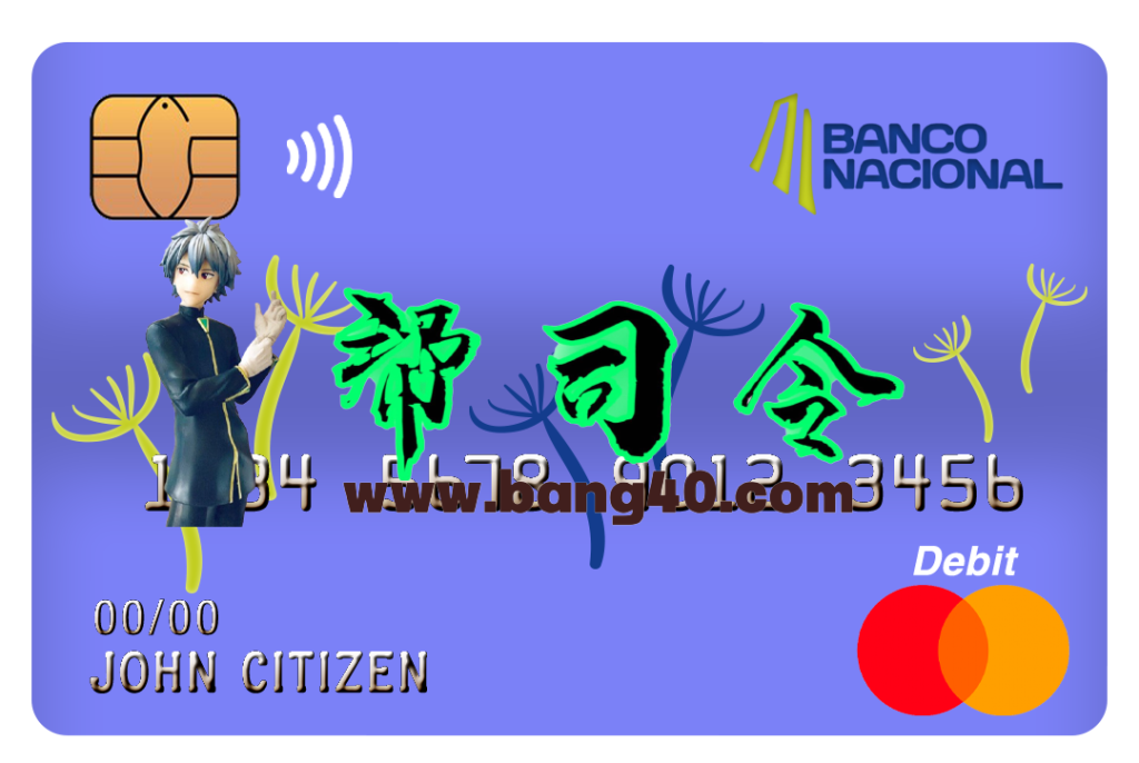 哥斯达黎加国家银行万事达卡借记卡 PSD 模板