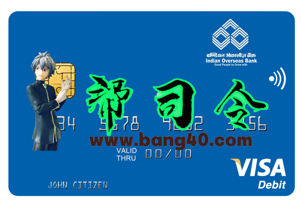 印度海外银行 Visa 卡模板