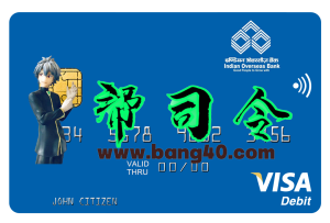 印度海外银行 Visa 卡模板Indian Overseas Bank Visa Card Template-帮司令