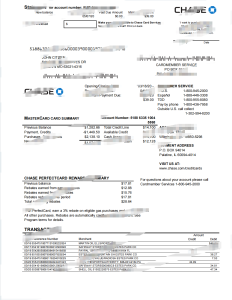 美国大通银行万事达卡账单模板USA Chase Bank Mastercard Card Statement Template-帮司令