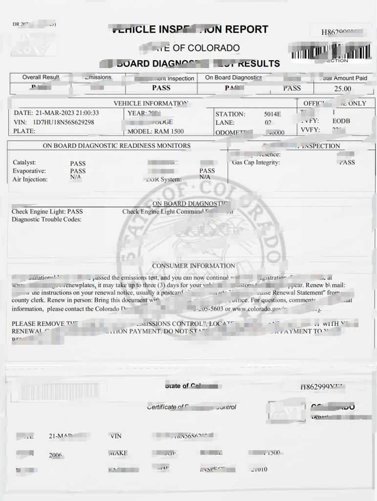 美国科罗拉多州车辆检查报告模板（Word 和 PDF 格式）