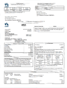 美国 USAA 银行信用卡对帐单模板USA USAA Bank Credit Card Statement Template-帮司令