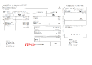 日本东京电力公司（TEPCO）电费账单Word和PDF模板Japan Tokyo Electric Power Company (TEPCO) Electricity Utility Bill Word and PDF Template-帮司令