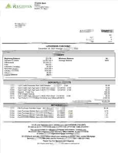 美国地区银行对账单Word和PDF模板（4页）USA Regions Bank Statement Word And PDF Template (4 Pages)-帮司令