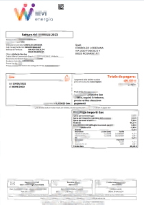 意大利 VIVI Energia 天然气账单模板（word 和 pdf 格式）Italy VIVI Energia Gas Bill Template in word and pdf format-帮司令