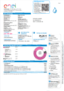 意大利 Enel Energia 天然气账单模板（word 和 pdf 格式）Italy Enel Energia Gas Bill Template in word and pdf format-帮司令