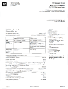 加拿大道明加拿大信托抵押贷款年度报表模板（Word 和 PDF 格式）Canada TD Canada Trust Mortgage Annual Statement Template in word and pdf format-帮司令