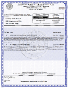 美国佐治亚州教育工作者证书模板（Word 和 PDF 格式）USA Georgia Educator Certificate Template in word and pdf format-帮司令