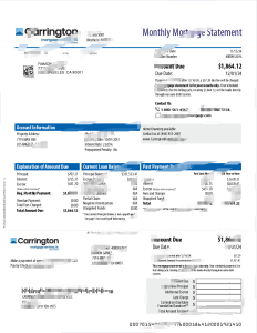 美国 Carrington 抵押贷款声明模板(Word 和 PDF 格式)USA Carrington Mortgage Statement Template in word and pdf format-帮司令