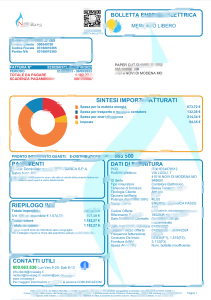 意大利 NOVA AEG 电费账单模板（word 和 pdf 格式）Italy NOVA AEG Electricity Bill Template in word and pdf format-帮司令