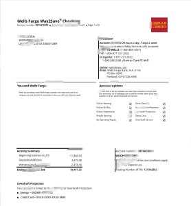 美国富国银行对账单 Excel 和 PDF 模板USA Wells Fargo Bank Statement Excel And PDF Template-帮司令