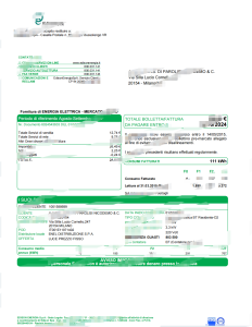 意大利爱迪生电费账单模板（word 和 pdf 格式）Italy EDISON Electricity Bill Template in word and pdf format-帮司令