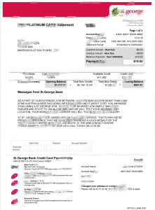美国圣乔治银行 Visa 卡账单 Word 和 PDF 模板（3 页）USA St. George Bank Visa Card Statement Word And PDF Template (3 Pages)-帮司令