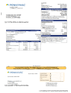 美国 PennyMac 抵押贷款声明模板（Word 和 PDF 格式）United States PennyMac Mortgage Statement Template in word and pdf format-帮司令