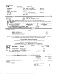 美国富国银行信用卡账单模板USA Wells Fargo Bank Credit Card Statement Template-帮司令