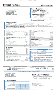 美国火箭抵押贷款抵押贷款报表模板,格式为 word 和 pdf 格式United States Rocket Mortgage Mortgage Statement Template in word and pdf format-帮司令
