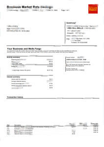 美国富国银行对账单 Word 和 PDF 模板版本 2USA Wells Fargo Bank Statement Word And PDF Template Version 2-帮司令