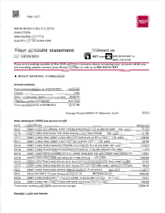 美国北卡罗来纳州 BB&T 公司银行对账单模板（2 页）USA North Carolina BB&T Corp. Bank Statement Template (2 Pages)-帮司令